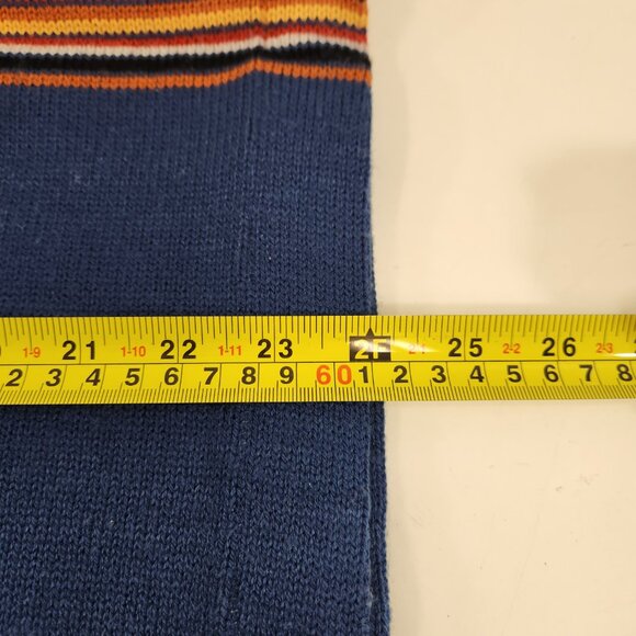 Striped Mod 70s Hippie Shirt Wooden Button Flare Sleeves QUEEN Brand Size M Vtg - Picture 11 of 11